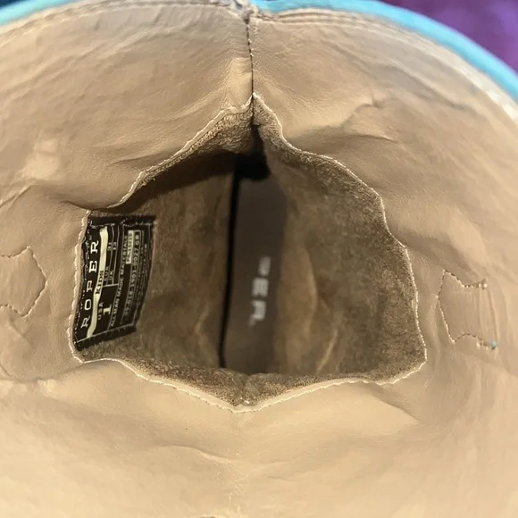 ROPER girls Turquoise Cowgirl Boots. Size 1 - Picture 8 of 10